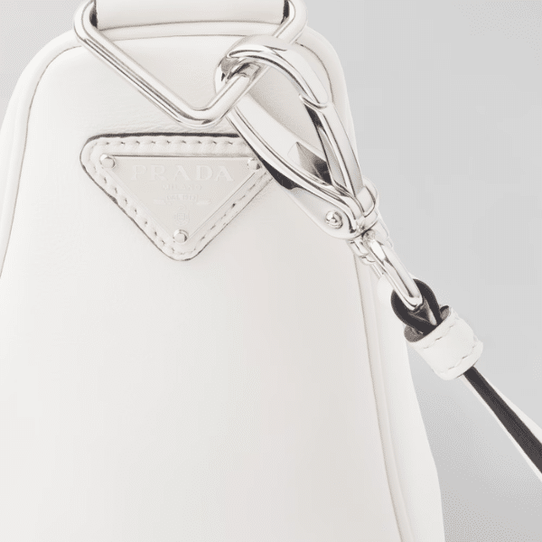Prada Triangle Leather Mini Bag White 27Cm view 4
