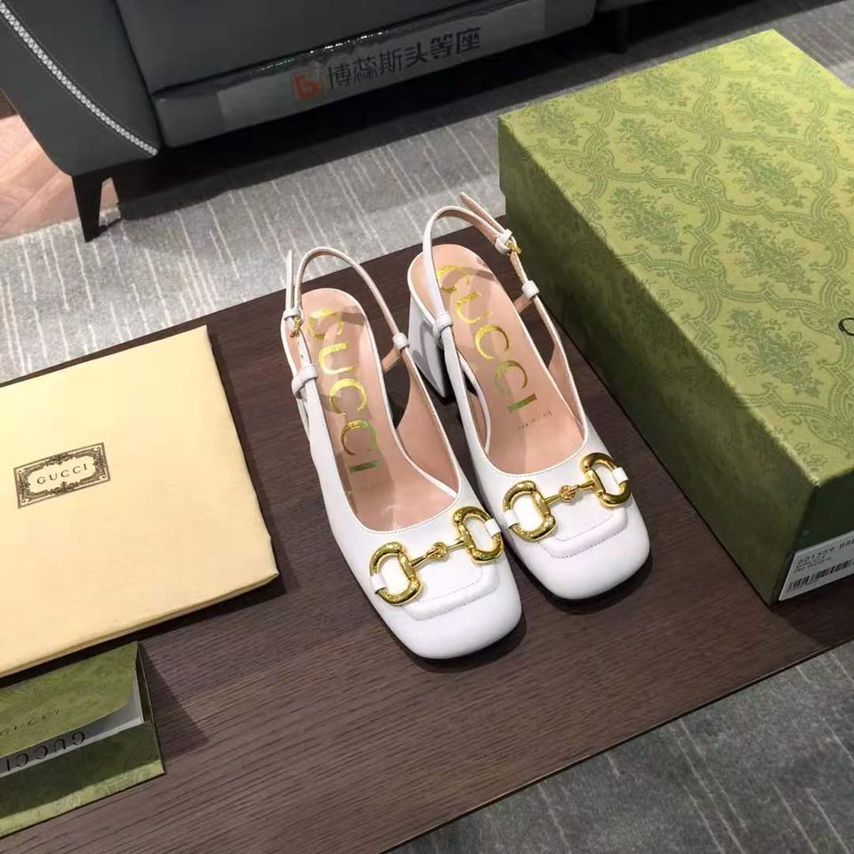 Gucci Women?S Mid Heel Slingback With Horsebit White ?643892 C9D00 9022 view 3