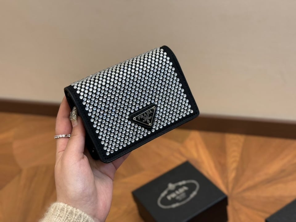 Prada Cardholder With Shoulder Strap And Crystals 13Cm view 10
