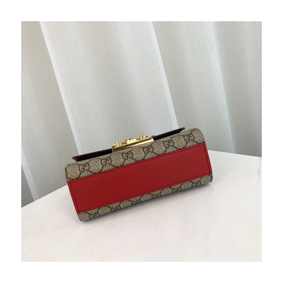 Gucci Padlock Small GG Shoulder Bag Red view 9