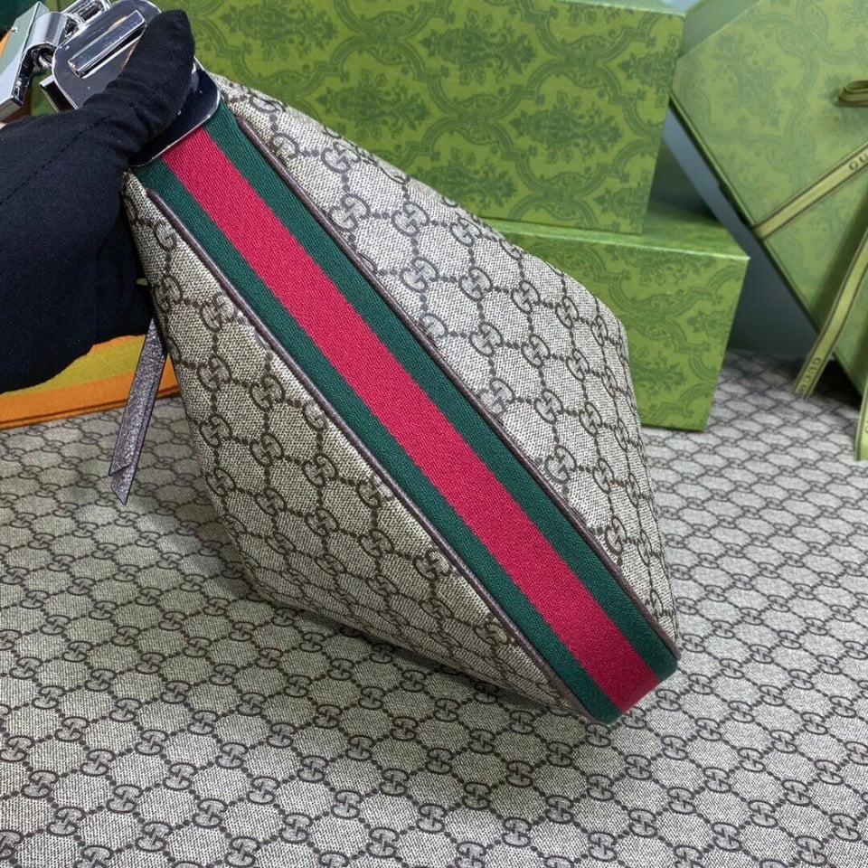 Gucci GG Supreme Attache Medium Shoulder Bag Coffee view 11