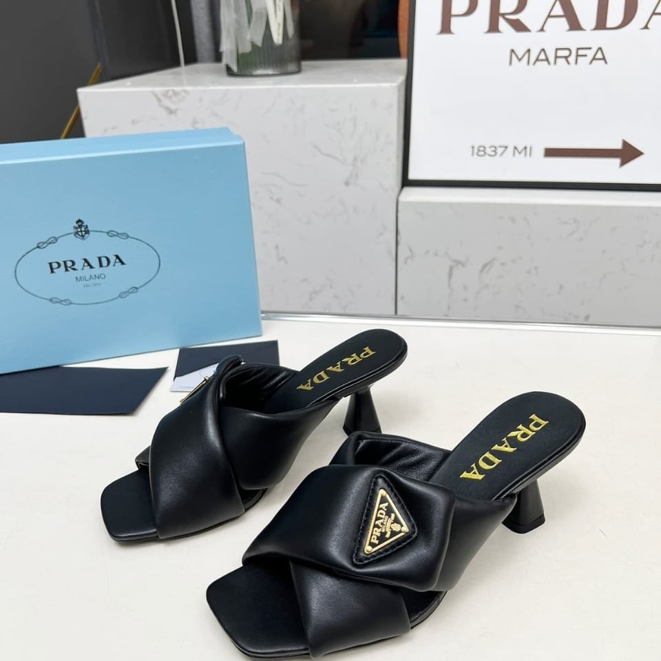 Prada Padded Nappa Sandals Black 1Xx754 2Dl8 F0002 F 065 view 4