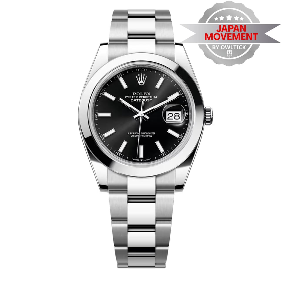 [Superclone] Rolex Datejust 41mm Bright Black Dial Oyster 126300