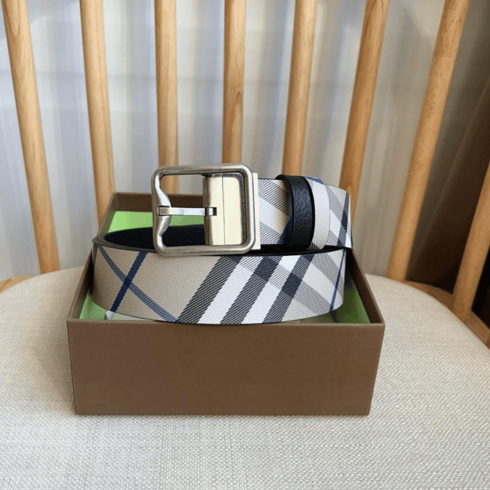 Burberry Classic Nova Check Leather 35mm Belt For Men view 6