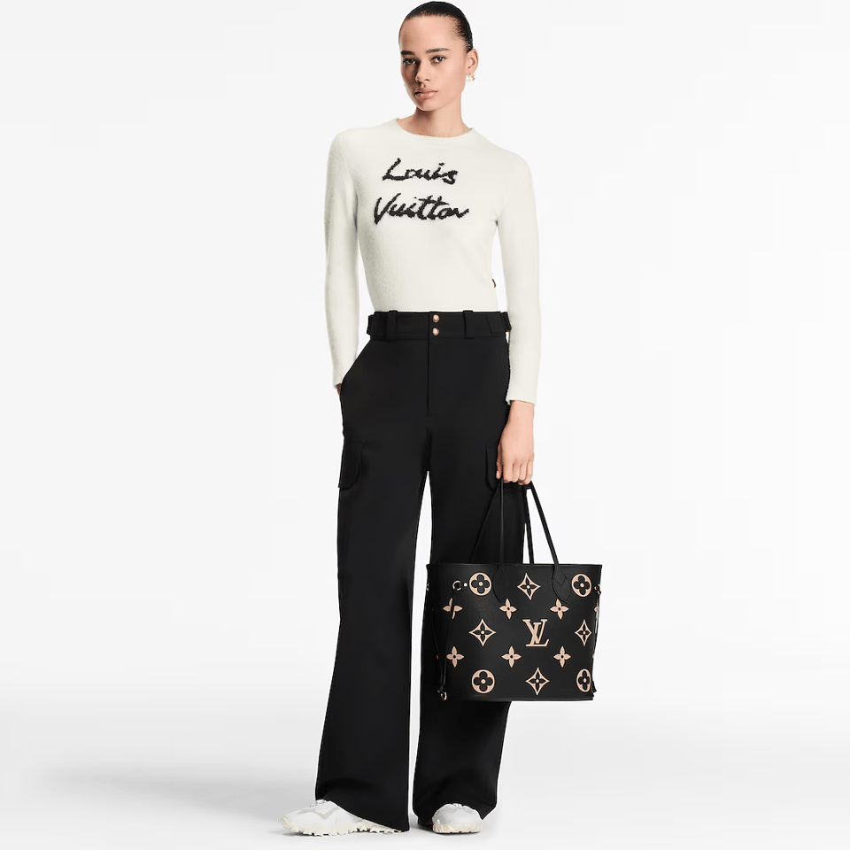 Louis Vuitton Neverfull MM Tote Bag Monogram Empreinte Black 31cm M58907 view 4