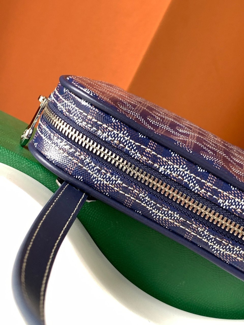 Goyard Yona Bag Coated MM 21Cm Navy Blue Canvas view 7
