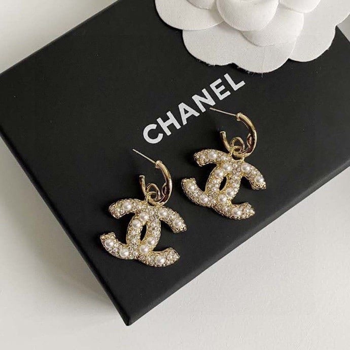 Chanel Cc Earrings view 8