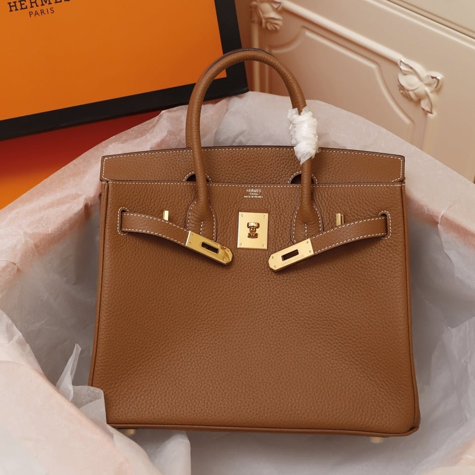 Hermes Birkin Bag 35 Brown Togo Gold Hardware view 2