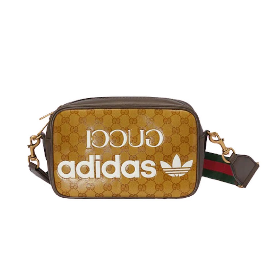 adidas x Gucci Small Shoulder Bag in GG Crystal Canvas view 2