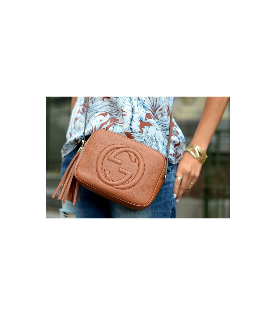 Gucci Soho Small Leather Disco Bag Brown view 4