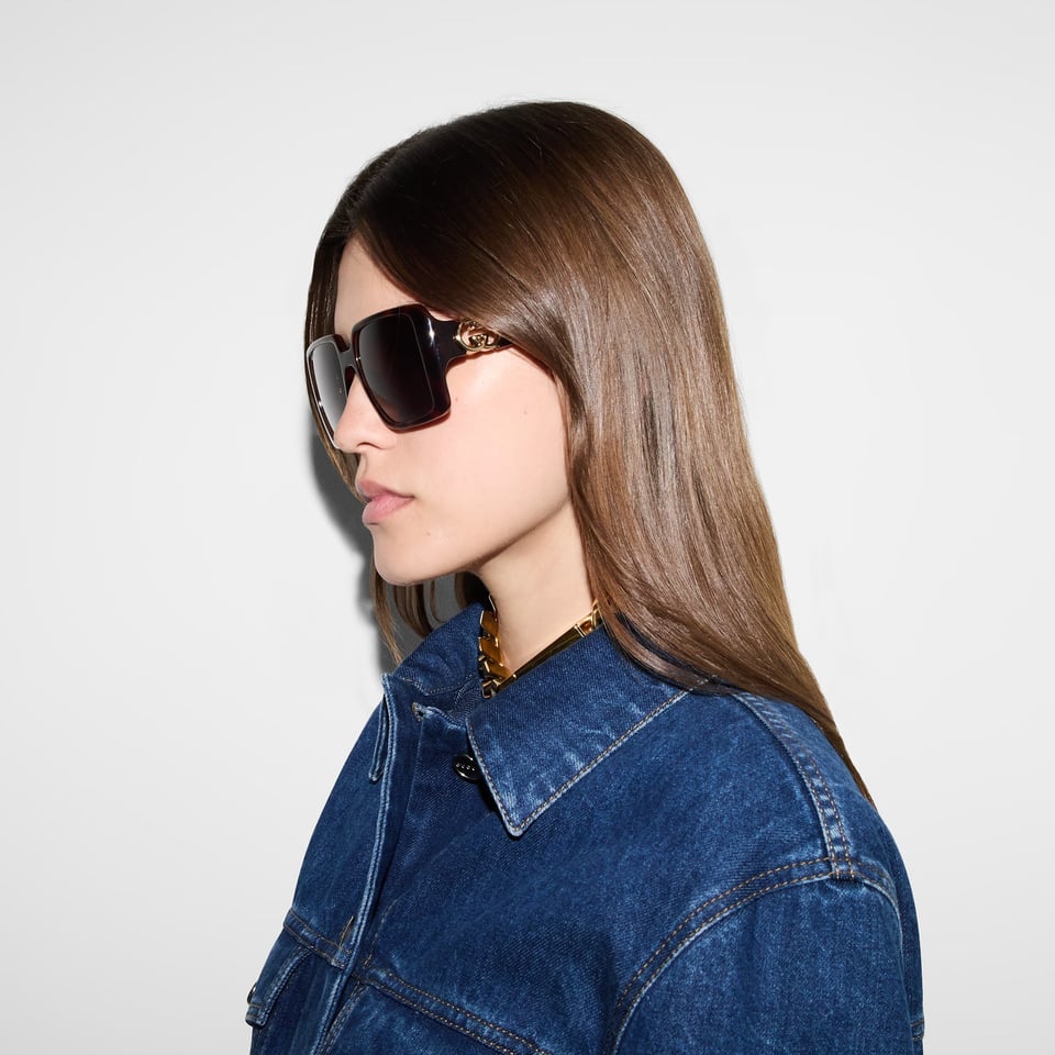 Gucci Tortoiseshell Square Frame Sunglasses GG1692S view 4