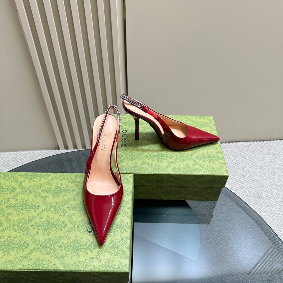 Gucci Signoria Slingback Pump Red 783821 Bnc80 6207 view 8