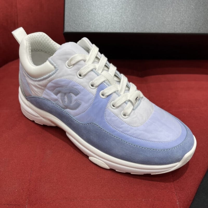 Chanel Wmns Suede Sneakers Sky Blue G37136 view 6