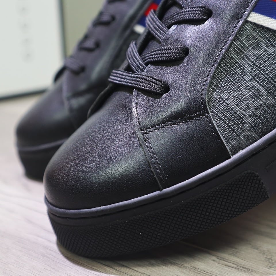 Gucci Gg Supreme Sneaker Black Gg Blue And Orange Web view 5