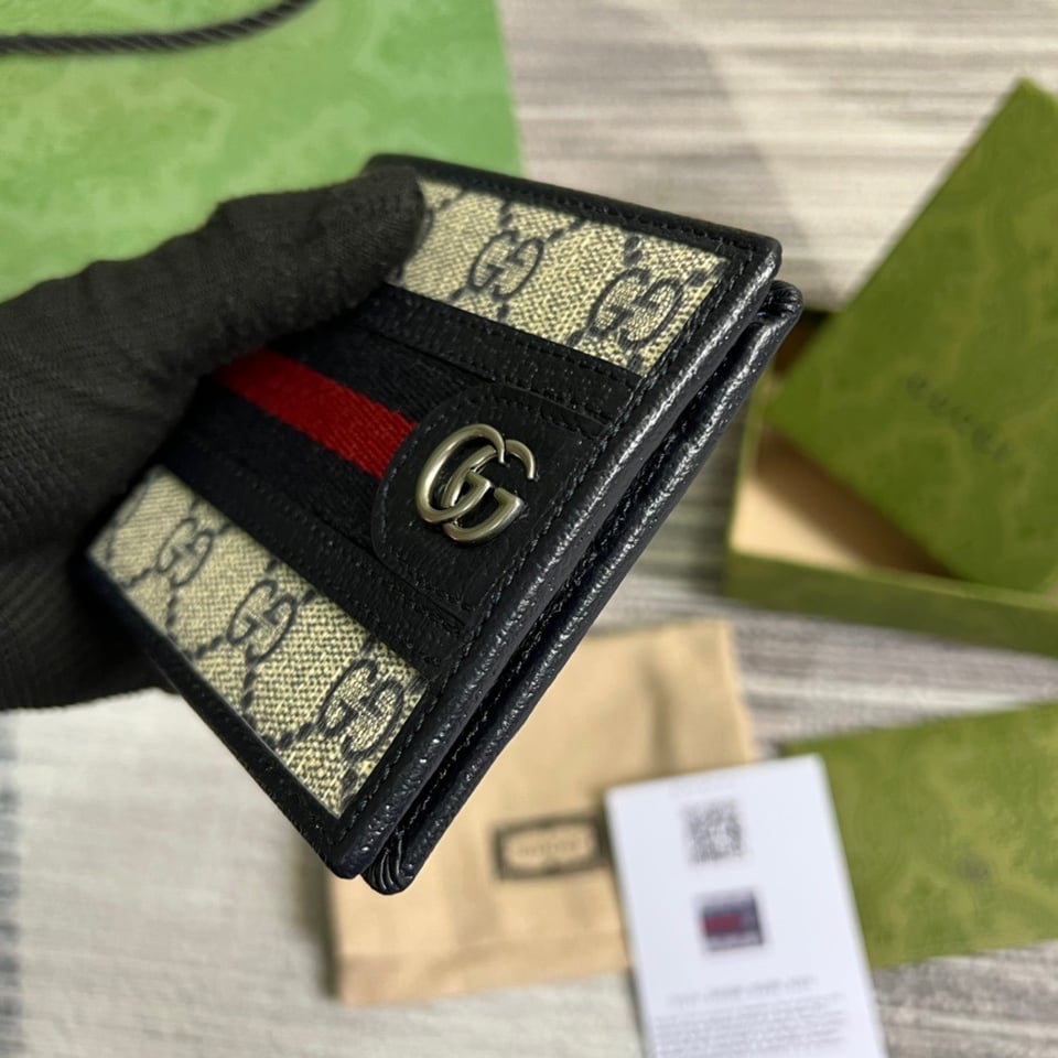 Gucci Ophidia GG Wallet Beige and Blue 4.3in/11cm For Men view 7