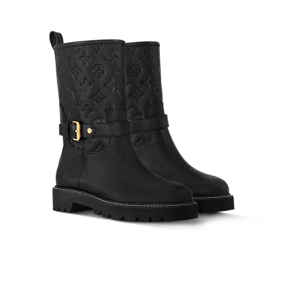 Louis Vuitton Territory Flat Ankle Boot Black 1Adcq1 view 2