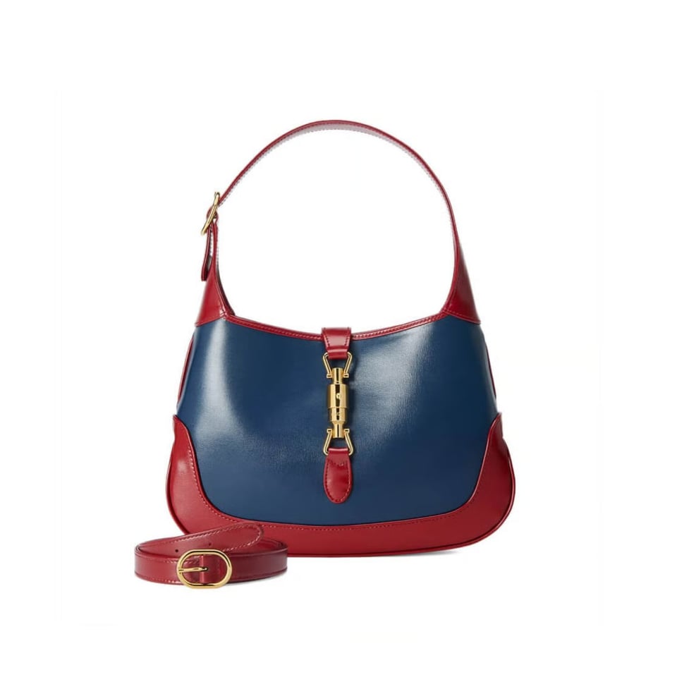 Gucci Jackie 1961 Small Shoulder Bag in Navy Leather 28cm view 2