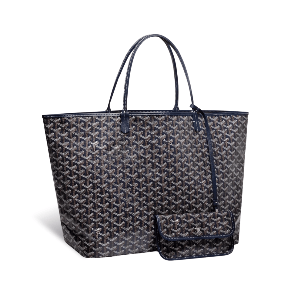 Goyard Saint Louis Gm 40Cm Navy Blue Canvas view 2