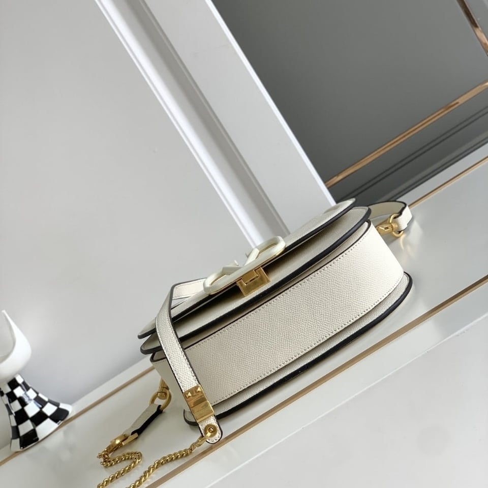 Valentino Vsling Bag In Grained White 22Cm view 6