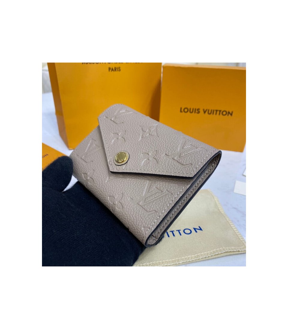 Louis Vuitton Monogram Empreinte Victorine Wallet Tourterelle view 4