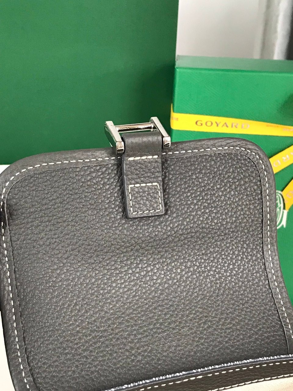 Goyard Grand Bleu 16 Cm Gray Goyardine Canvas And Lambskin view 6