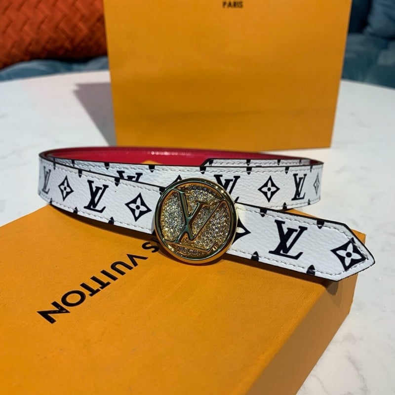 Louis Vuitton Monogram Canvas Recto LV Circle Plate 20mm Reversible Belt M0148W view 6
