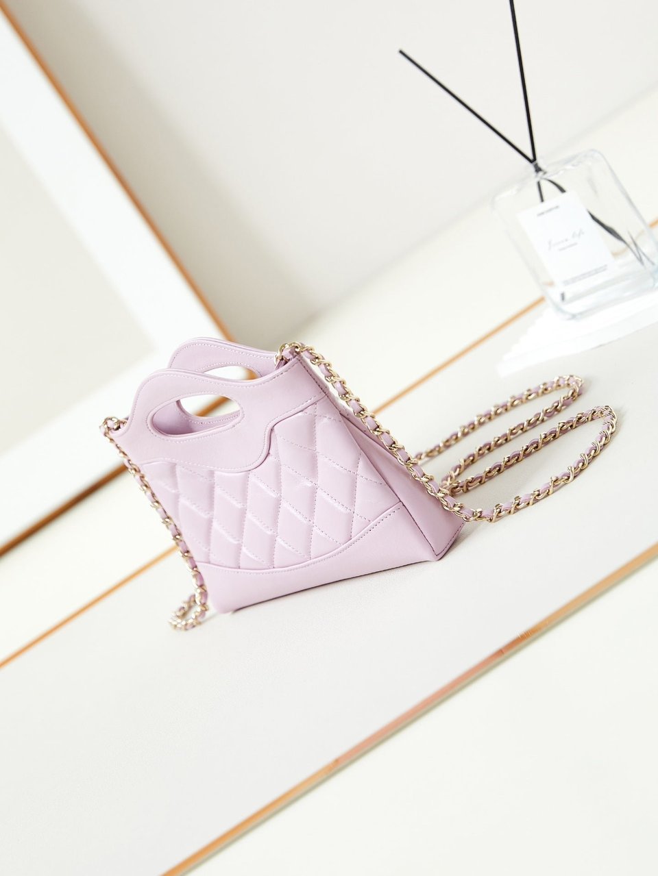 Chanel 24S31 Nano Shopping Bag 17.5Cm Pink Lambskin Gold Hardware view 9