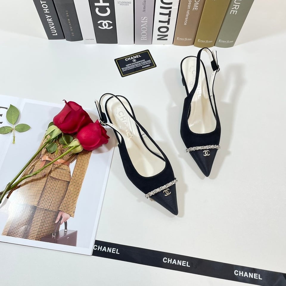 Chanel Slingbacks Black G39643 Y56380 K5796 view 5