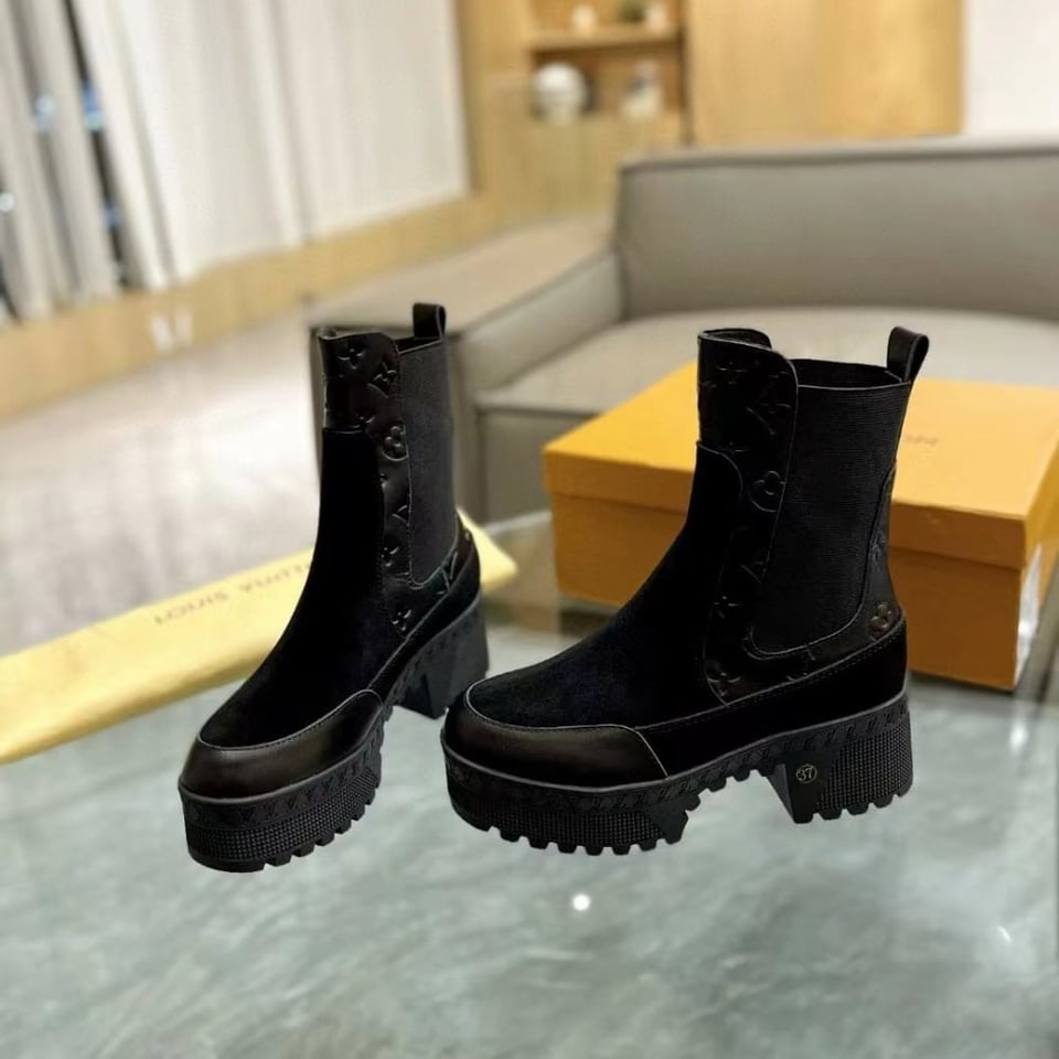 Louis Vuitton Laureate Platform Chelsea Boot Black 1Ac7W6 view 5