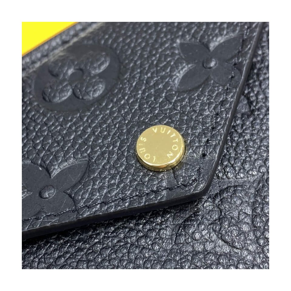 Louis Vuitton Monogram Empreinte Card Holder Recto Verso Black view 6
