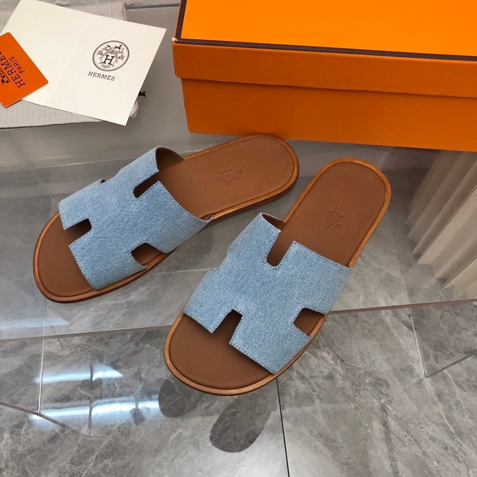 Hermes Izmir Sandal Bleu Clair view 7