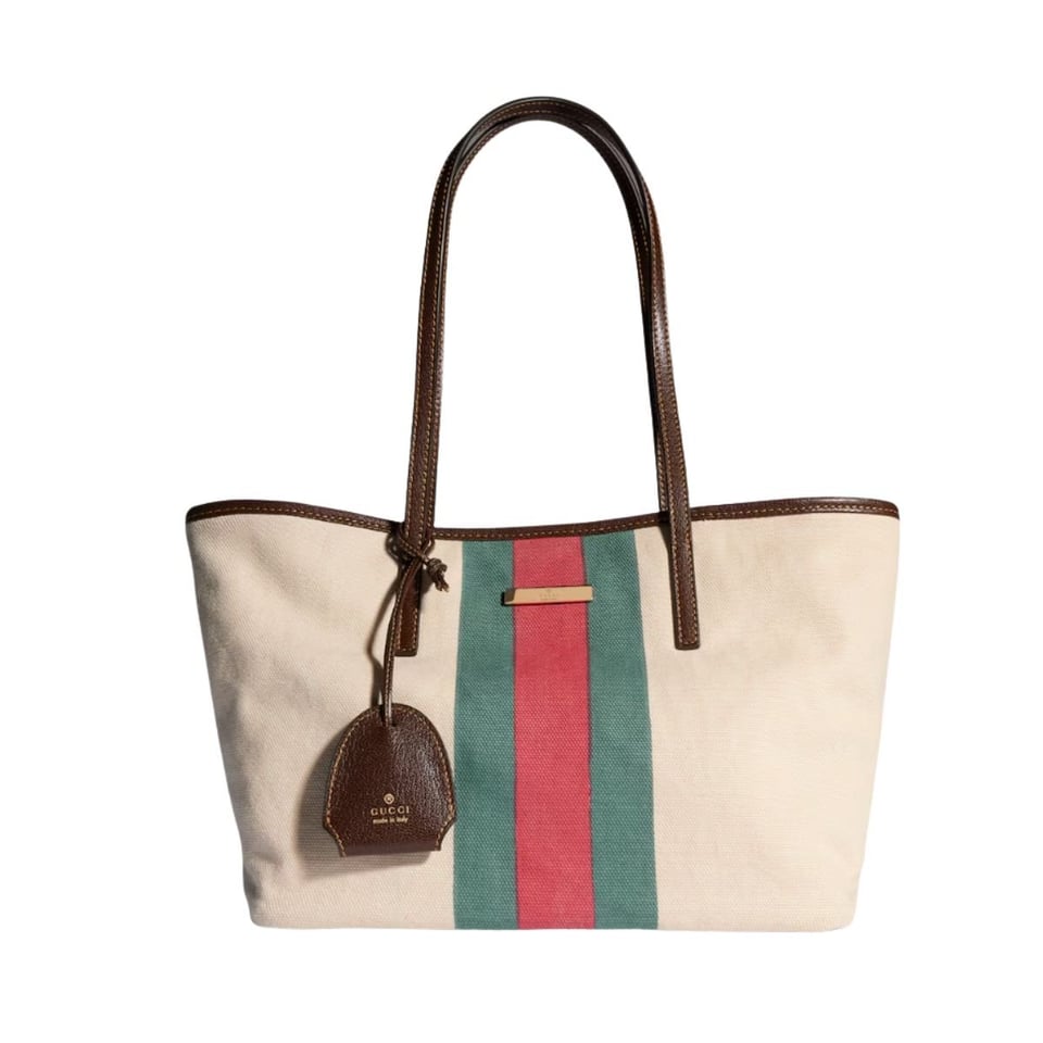 Gucci Tribeca Small Tote Bag 24.9cm/9.8in Natural Canvas A0034E