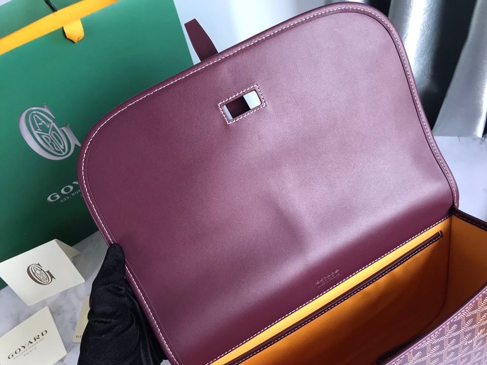 Goyard Belvedere Mm Bag 28Cm Burgundy Canvas view 10