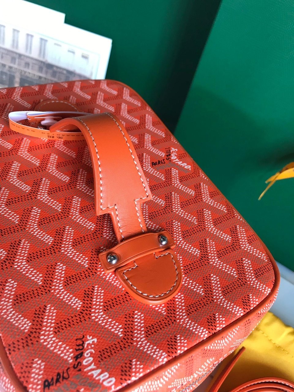 Goyard Muse Vanity Case 20 Cm Orange Goyardine Canvas view 10
