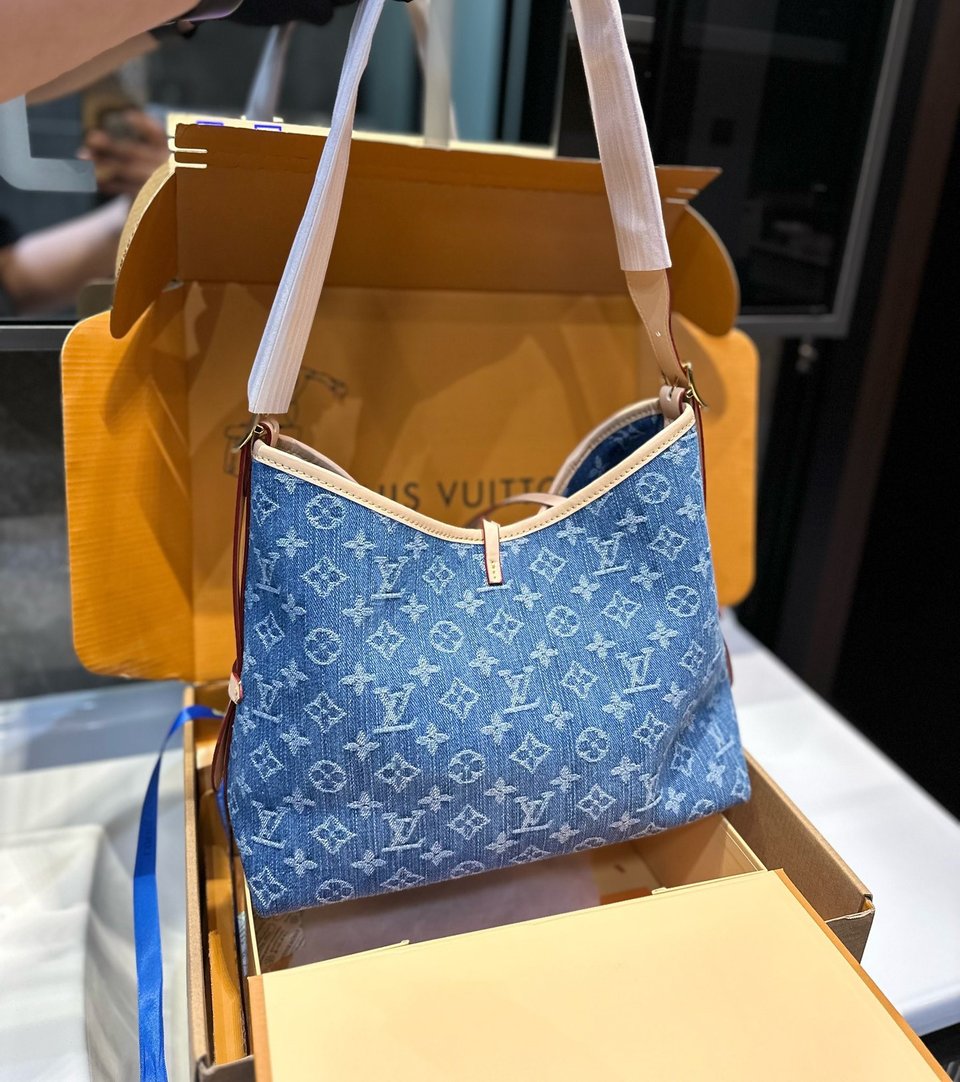 Louis Vuitton Carryall Pm Denim Blue 28Cm view 9