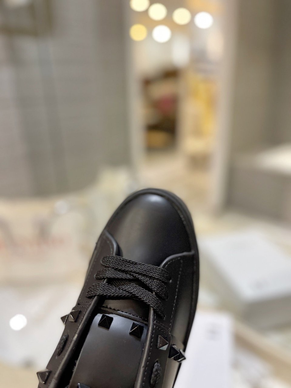 Valentino Garavani Flatform Rockstud Untitled Sneaker In Calfskin Black view 6