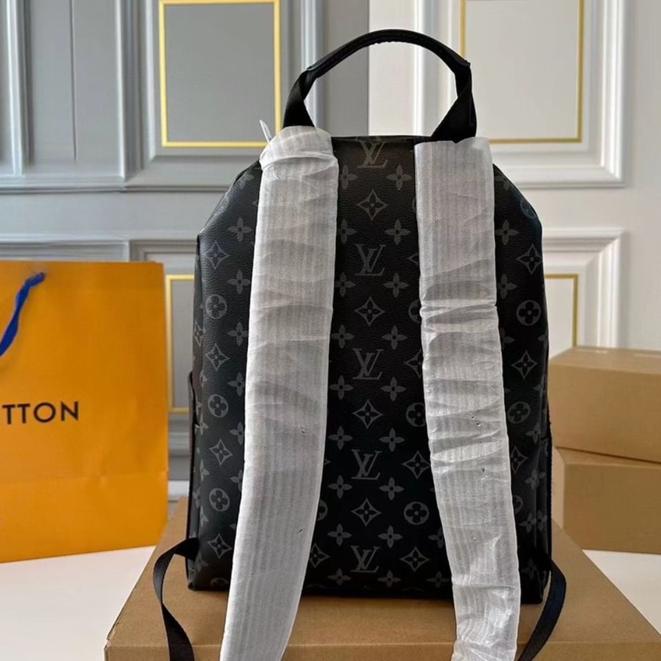 Louis Vuitton Discovery Monogram Eclipse Canvas Backpack Black 28Cm view 10