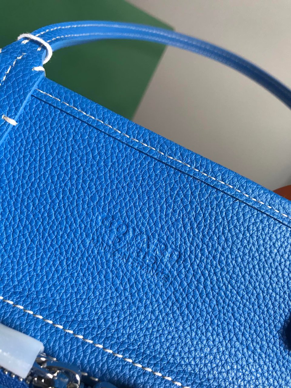 Goyard Hardy Pm Bag 40 Cm Sky Blue Goyardine Canvas And Taurillon Leather Trim view 10