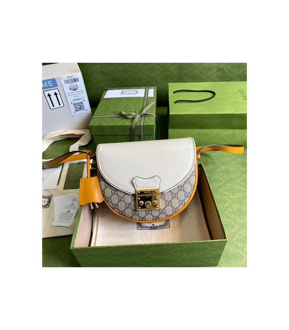 Gucci Padlock Small Shoulder Bag White view 6