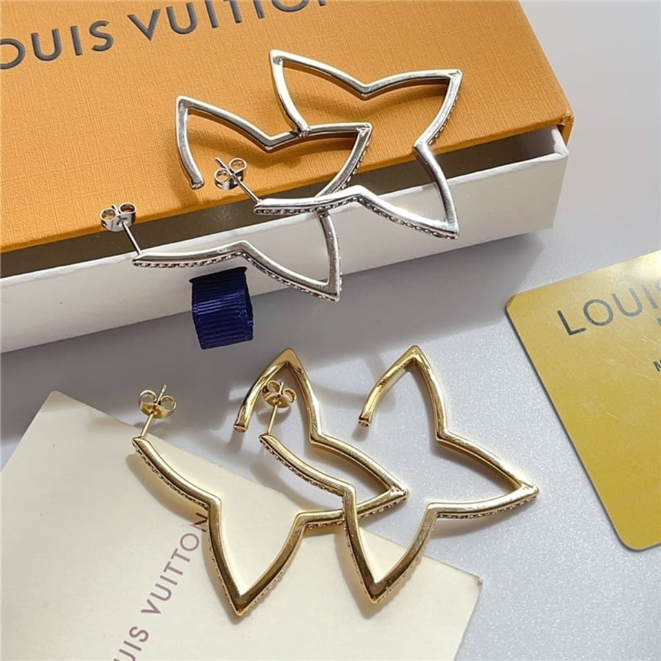 Louis Vuitton Ombre Blossom Xl Hoops Pink Gold Q06969 view 2