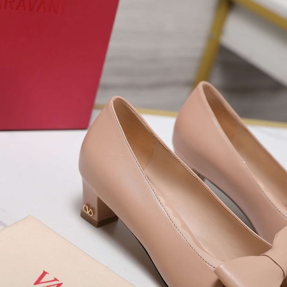 Valentino Bowow Pumps In Kidskin Water Rose 6W2S0Lb5Ddt W34 view 5