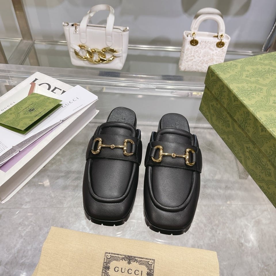 Gucci Women’S Mule With Horsebit Black view 3