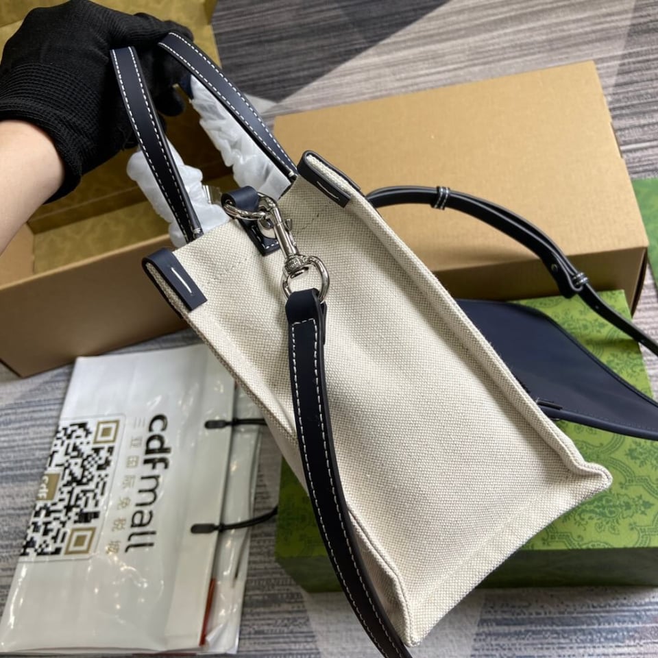 Gucci Mini Tote Bag With Gucci Print view 8