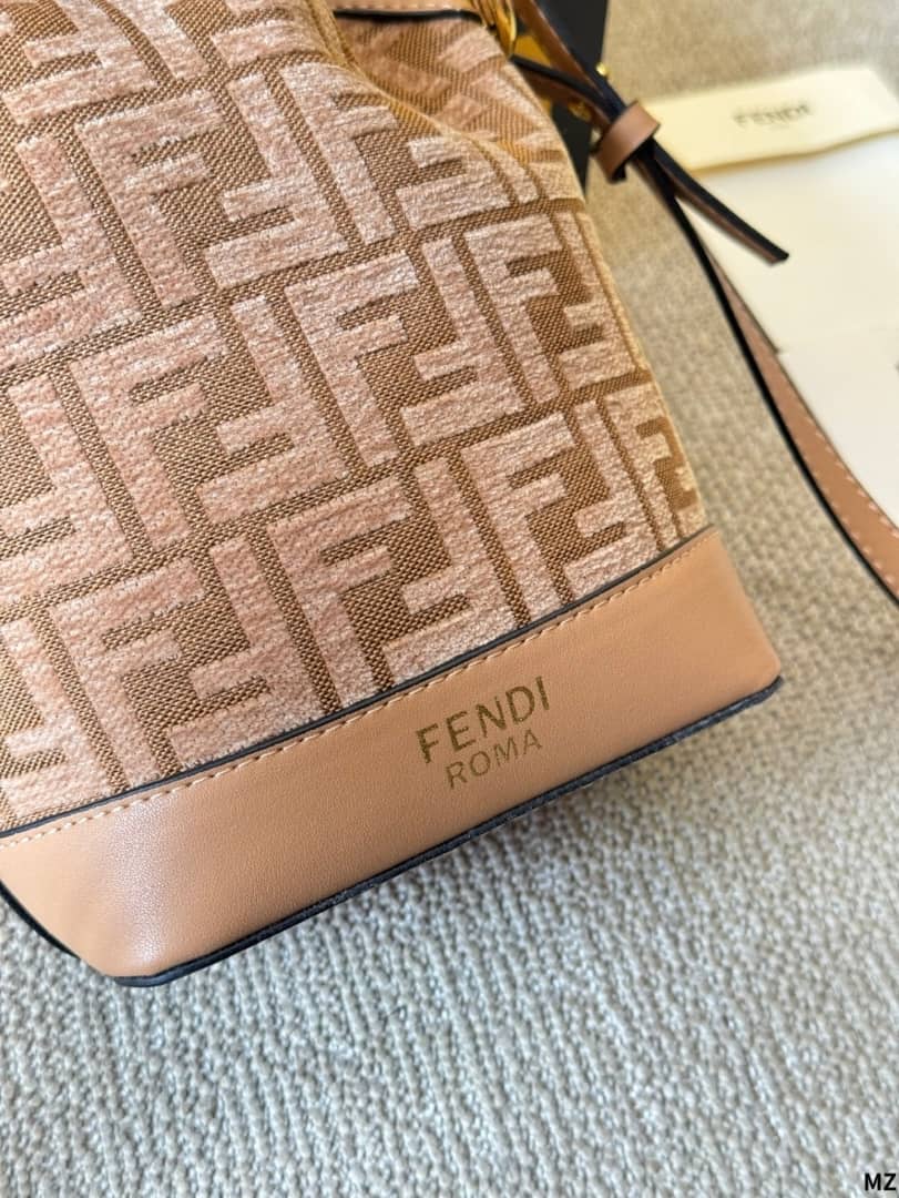 Fendi Mon Tresor Canvas Bag With Ff Embroidery 23Cm view 6