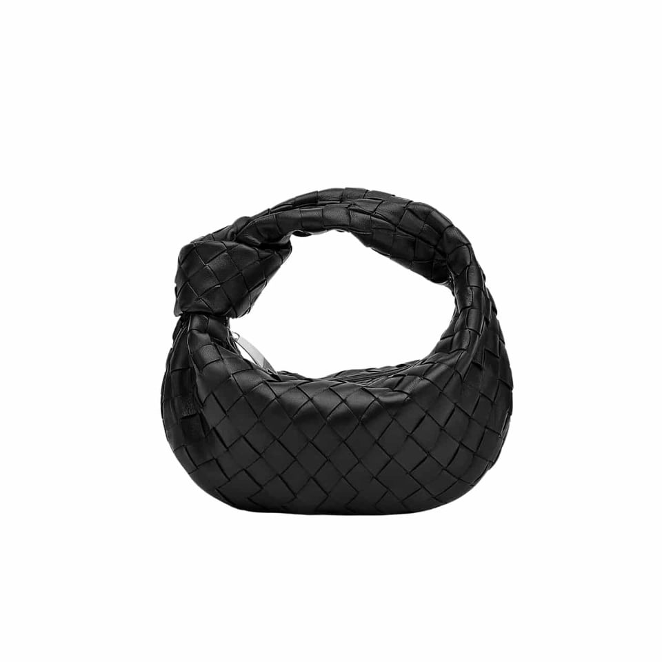 Bottega Veneta Jodie Leather Handle Bag Black 27Cm view 2