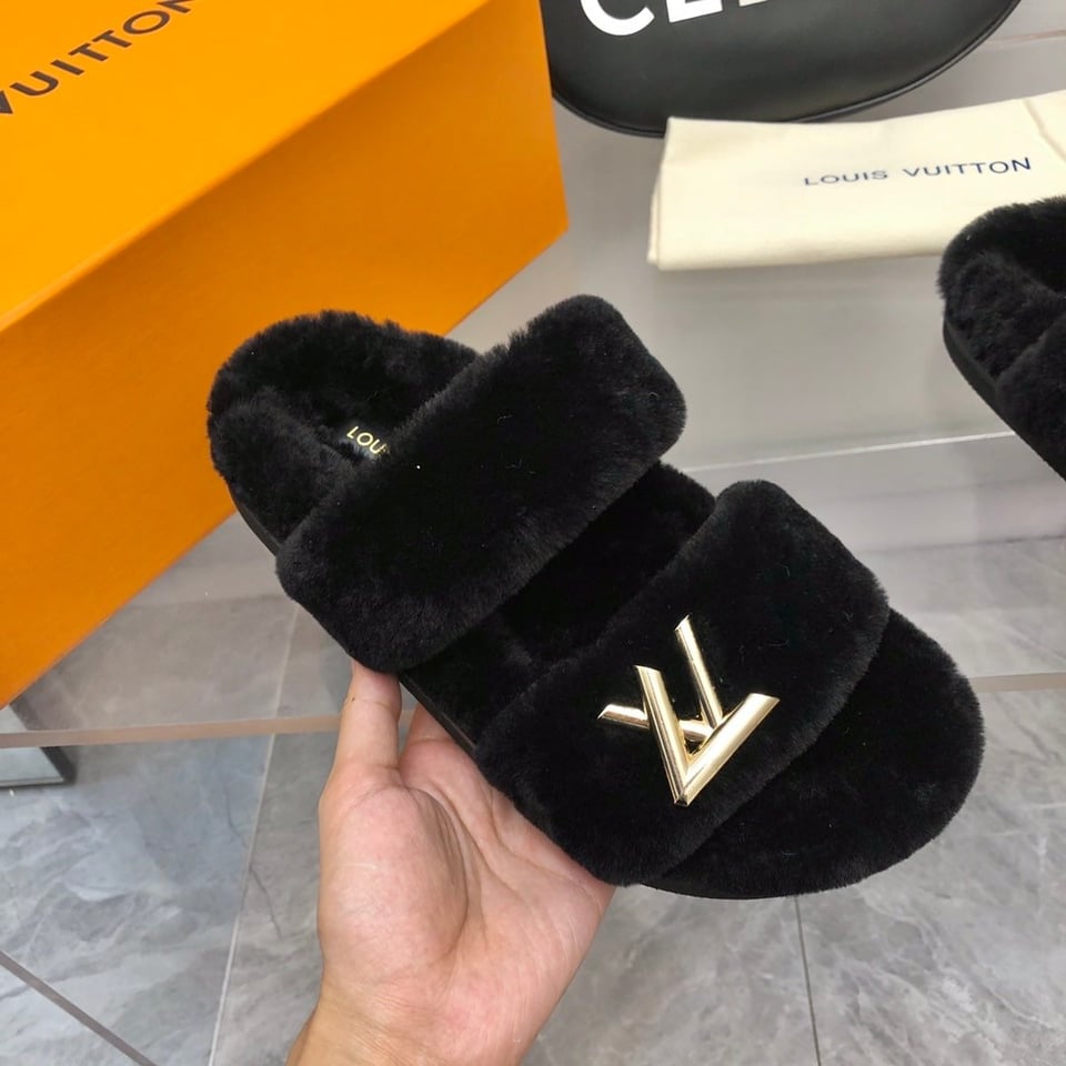 Louis Vuitton Lv Sunset Comfort Flat Mule Black view 8