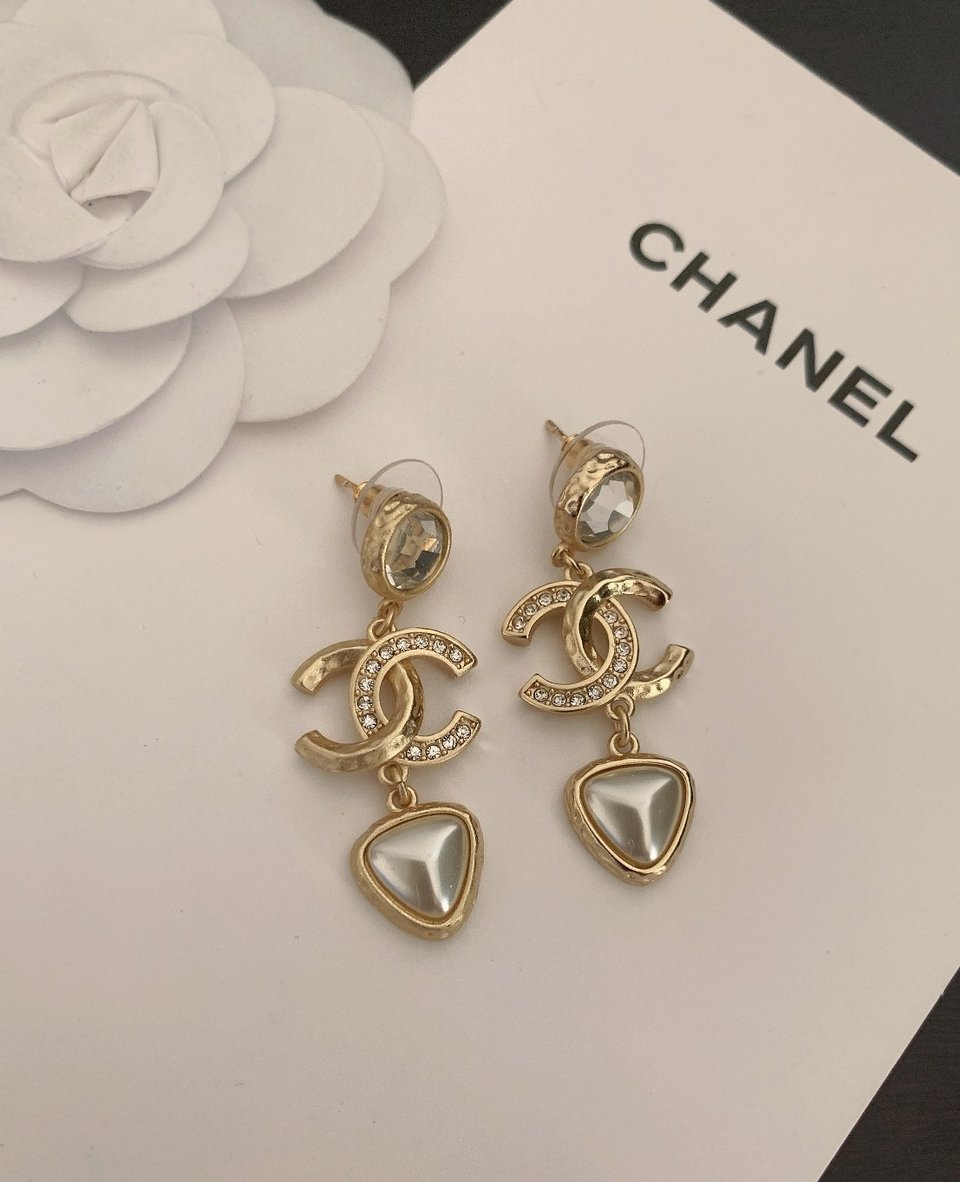 Chanel Cc Gold Earrings view 6