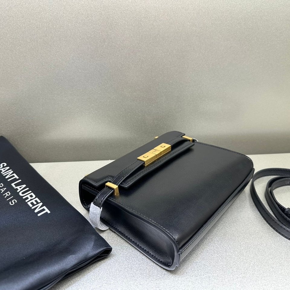 Saint Laurent Manhattan Small Shoulder Bag In Box Saint Laurent Leather Black 19Cm view 8
