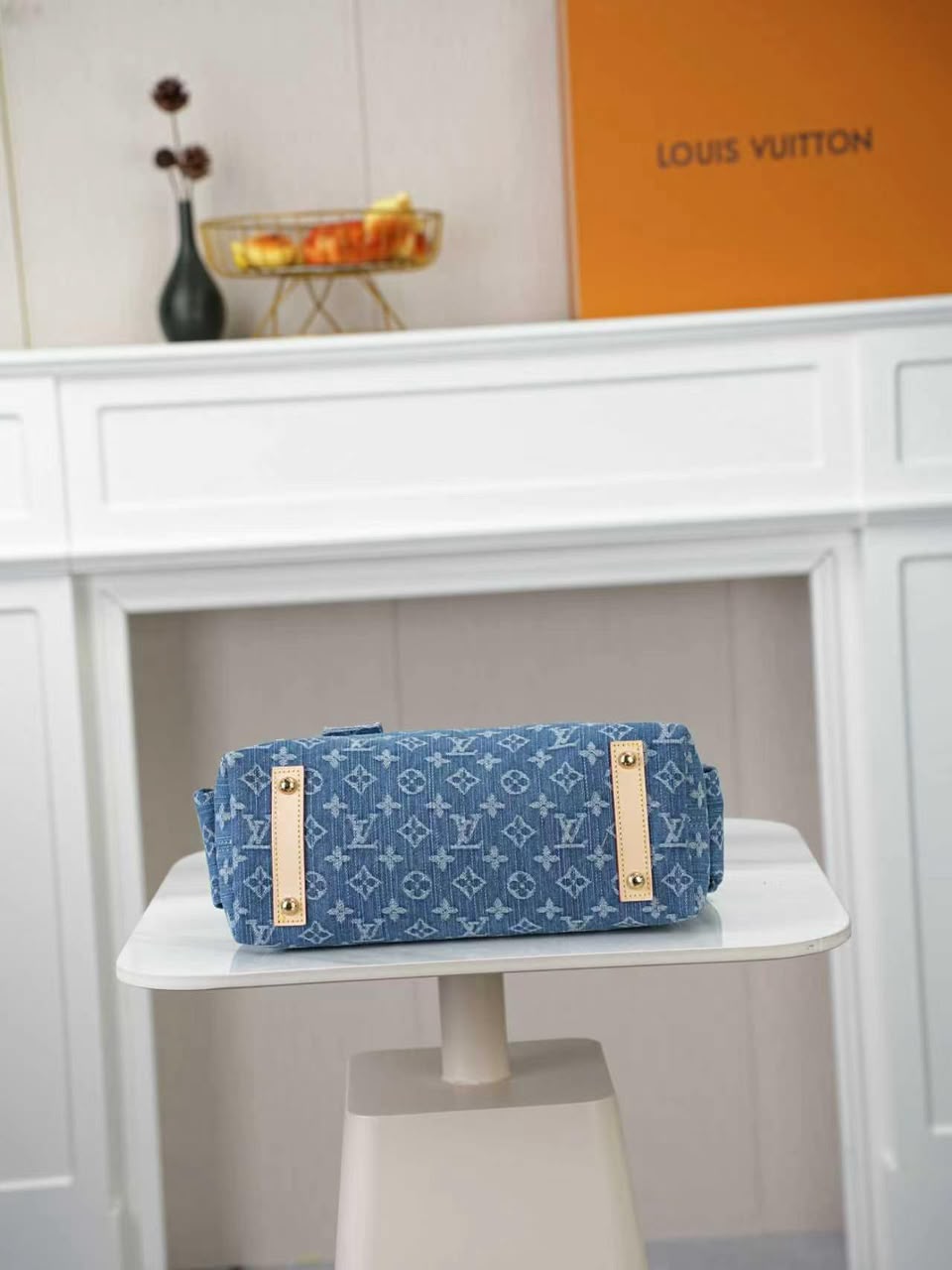 Louis Vuitton Carryall Cargo PM Bag Blue Denim 33.5cm M28287 view 5