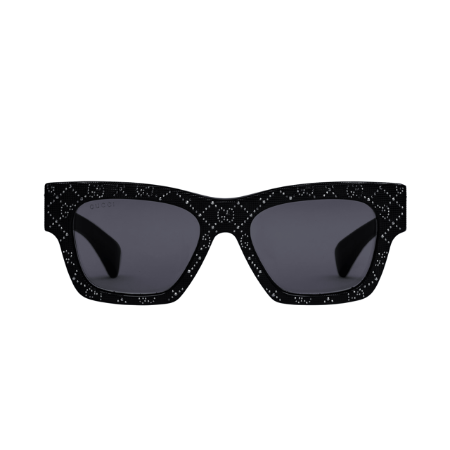Gucci Black Rectangular Frame Sunglasses GG1835S
